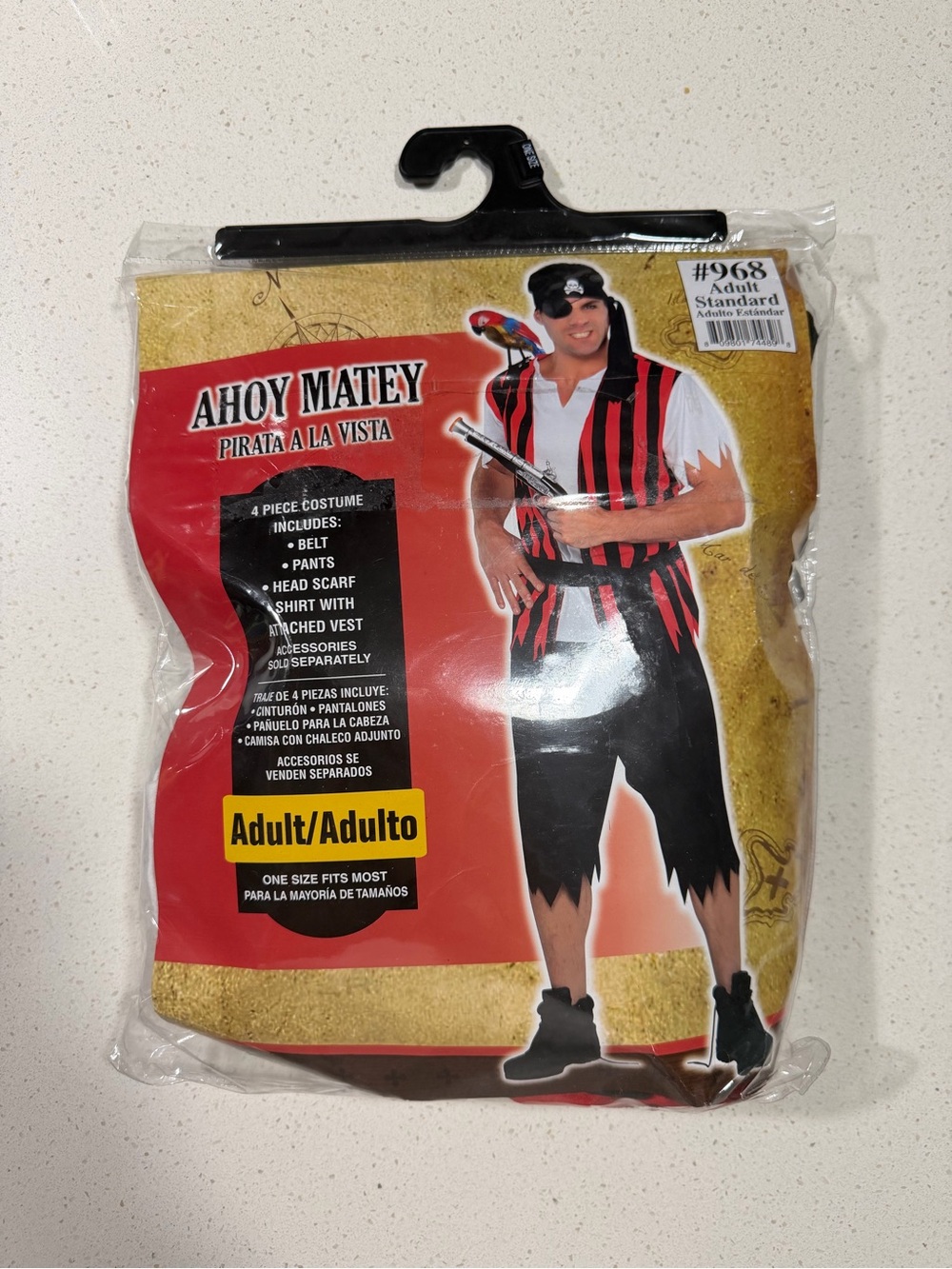 Red & Black Adult Pirate Costume